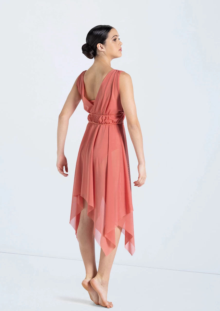 Weissman Mesh Handkerchief Hem Dress 6 Weissman Mesh Handkerchief Hem Dress - Image 4