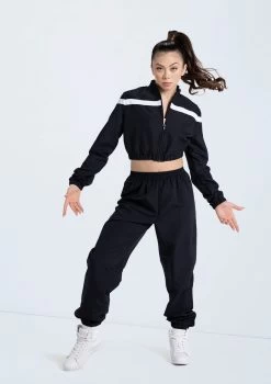 Weissman Cropped Track Jacket -Dance Costume Store 14304 black 14308 black 481 21250.1678889091
