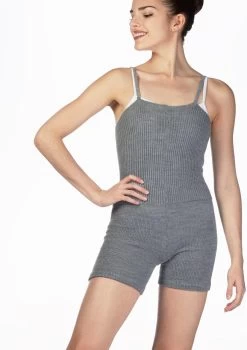 Intermezzo Skinlegshort Warm Up Suit -Dance Costume Store 4587 intermezzo skinlegshort warm up suit grey front thumbnail T 90043.1698808413