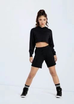 Weissman French Terry Pull-On Shorts 9 Weissman French Terry Pull-On Shorts -Dance Costume Store AH10417 black AH12500 black 802 34113.1698840264