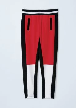 Weissman Color Block Jogger Pants 15 Weissman Color Block Jogger Pants -Dance Costume Store AH11232 redwhite 2799 56876.1678890538