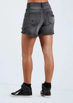 Weissman Slashed Jean Shorts -Dance Costume Store AH11505 blackdenim 166316 18140.1678890555