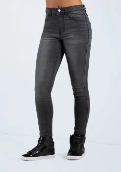 Weissman Frayed Skinny Jeans -Dance Costume Store AH11506 blackdenim 166892 13129.1678890560