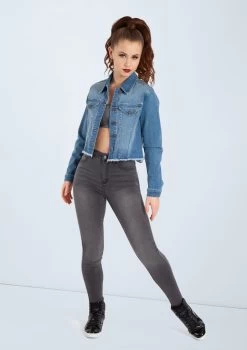 Weissman Cropped Jean Jacket -Dance Costume Store AH11507 wash SH11076 gray 2154 1059 T 82964.1698840264