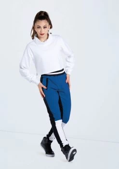 Weissman Color Block Jogger Pants 19 Weissman Color Block Jogger Pants -Dance Costume Store AH11509 white AH11232 royal white 487 11081.1678890539