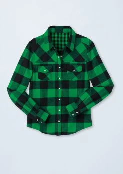Weissman Buffalo Plaid Flannel Shirt -Dance Costume Store AH3623 kelly 212 56338.1678890708