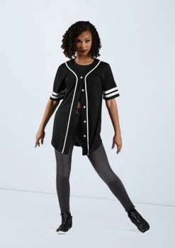 Weissman Oversized Baseball Jersey -Dance Costume Store AH9224 black AH11506 3007 68638.1698840280