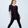 Weissman Oversized Baseball Jersey -Dance Costume Store AH9224 blacklipstick MT6789 black 641 32122.1678890718