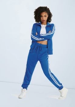 Weissman Stripe Sleeve Track Jacket 15 Weissman Stripe Sleeve Track Jacket -Dance Costume Store AH9280 royal AH9281 royal 129095 92281.1698840280