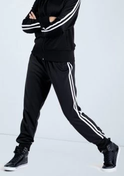 Weissman Side Stripe Track Pants -Dance Costume Store AH9281 black 089 210903210354 15290.1678890729
