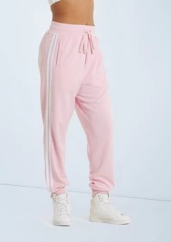 Weissman Side Stripe Track Pants -Dance Costume Store AH9281 pink 129038 59855.1698840280