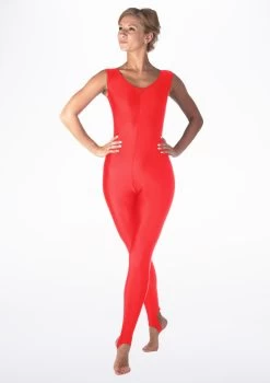 Alegra Girls Shiny Deanna Unitard -Dance Costume Store ALC0216 MAIN RED 05007.1678871753