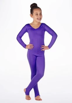 Alegra Girls Shiny Blaine Catsuit 34 Alegra Girls Shiny Blaine Catsuit -Dance Costume Store ALC5290 MAIN PUR 39752.1675211025