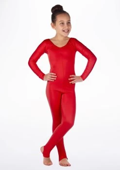 Alegra Girls Shiny Blaine Catsuit 31 Alegra Girls Shiny Blaine Catsuit -Dance Costume Store ALC5290 MAIN RED 00840.1675211017