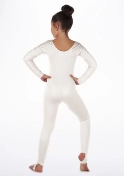 Alegra Girls Shiny Blaine Catsuit 27 Alegra Girls Shiny Blaine Catsuit -Dance Costume Store ALC5290 MAIN WHT 70230.1675211017