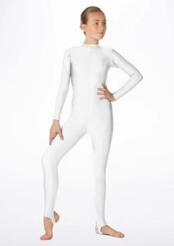 Alegra Girls Shiny Aspen Catsuit -Dance Costume Store ALC5292 MAIN WHT 18034.1678871871