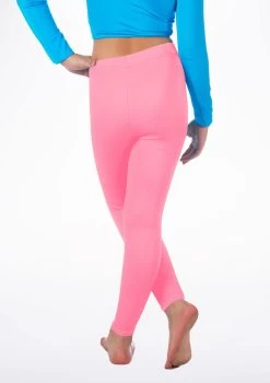 Alegra Girls Shiny Footless Leggings -Dance Costume Store ALP5204 BACKM PNK 02665.1678875191