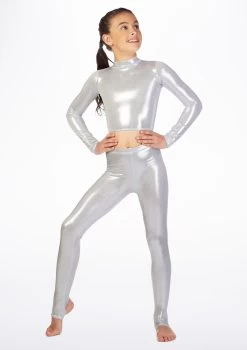 Alegra Girls Metallic Stirrup Leggings -Dance Costume Store ALP5205 MAIN MSL 28681.1678875209