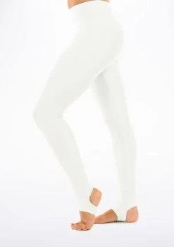 Alegra Shiny Stirrup Leggings -Dance Costume Store ALP5205 MAIN WHT 33394.1678875018