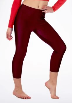 Alegra Girls Shiny Crop Leggings -Dance Costume Store ALP5206 MAIN BUR 04216.1678876129