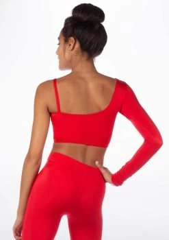 Alegra Shiny Echo Dance Top -Dance Costume Store ALS0252 MAIN RED 96587.1678877653