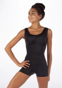 Alegra Shiny Hotpant Unitard -Dance Costume Store ALU0235 MAIN BLK 50105.1678879734