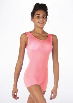 Alegra Shiny Hotpant Unitard -Dance Costume Store ALU0235 MAIN PNK 77709.1678879741