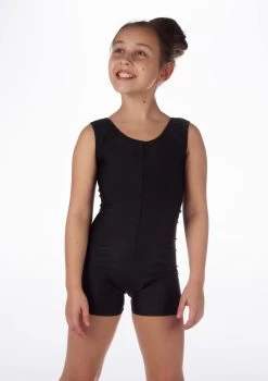 Alegra Girls Shiny Hotpant Unitard 24 Alegra Girls Shiny Hotpant Unitard -Dance Costume Store ALU5235 MAIN BLK 26517.1678879783