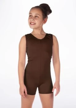 Alegra Girls Shiny Hotpant Unitard 35 Alegra Girls Shiny Hotpant Unitard -Dance Costume Store ALU5235 MAIN BRN 23208.1678879783