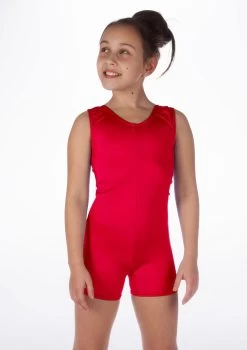 Alegra Girls Shiny Hotpant Unitard 27 Alegra Girls Shiny Hotpant Unitard -Dance Costume Store ALU5235 MAIN RED 79021.1678879783