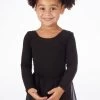 Bloch Girls Long Sleeve Cotton Leotard -Dance Costume Store BLCL5409 MAIN BLK 15185.1678880562
