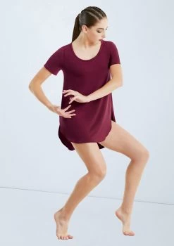 Weissman Oversized Favorite Tee Dress 33 Weissman Oversized Favorite Tee Dress -Dance Costume Store D10565 blackcherry 432 21292.1698450226