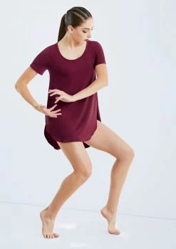Weissman Oversized Favorite Tee Dress 31 Weissman Oversized Favorite Tee Dress -Dance Costume Store D10565 blackcherry 432 91761.1698450226