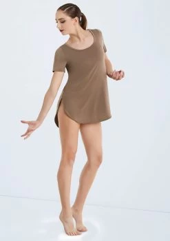 Weissman Oversized Favorite Tee Dress 28 Weissman Oversized Favorite Tee Dress -Dance Costume Store D10565 mocha 319 84798.1678890769