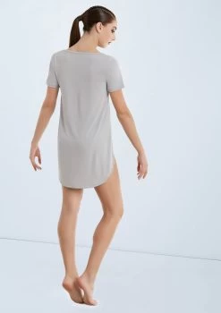 Weissman Oversized Favorite Tee Dress 23 Weissman Oversized Favorite Tee Dress -Dance Costume Store D10565 softgray 361 27821.1678890769