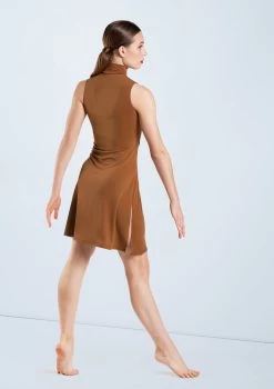 Weissman Knotted Tunic Dress 7 Weissman Knotted Tunic Dress -Dance Costume Store D12228 camel 866 55711.1678890852