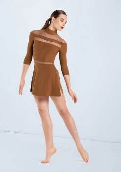 Weissman Matte Jersey Shift Dress 9 Weissman Matte Jersey Shift Dress -Dance Costume Store D13032 camel 2189 70537.1698450322