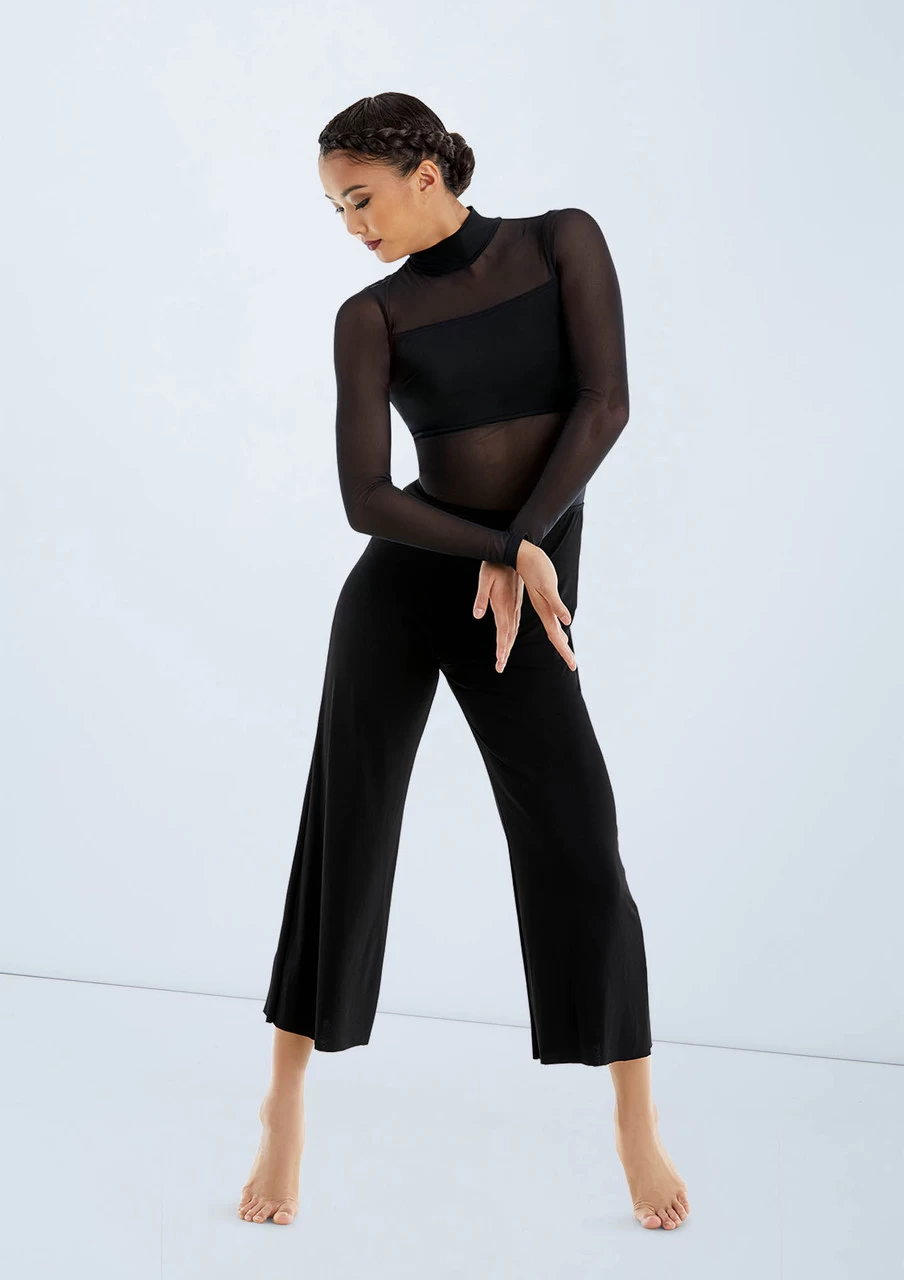 Weissman Culotte Unitard With Mesh 8 Weissman Culotte Unitard With Mesh - Image 6