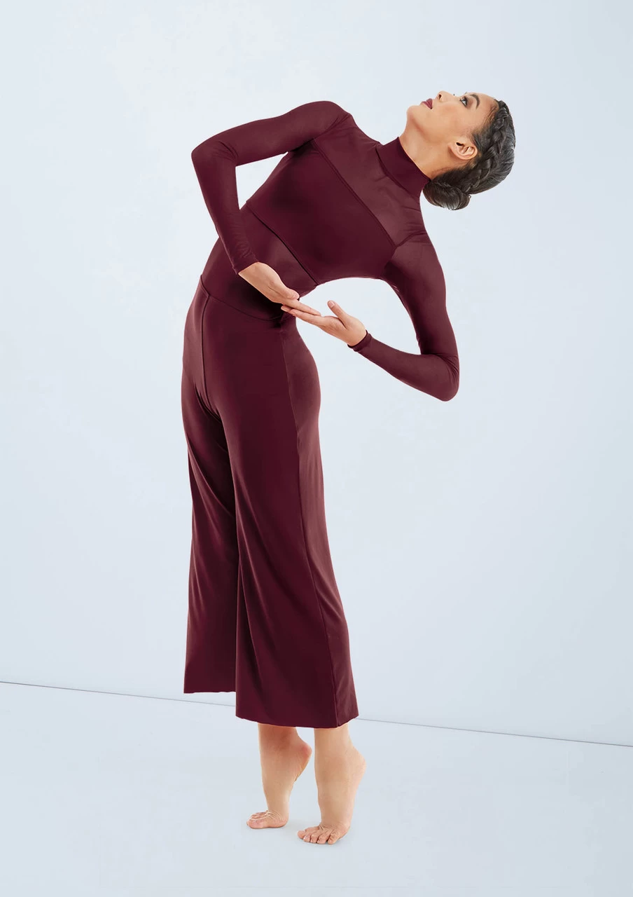 Weissman Culotte Unitard With Mesh 6 Weissman Culotte Unitard With Mesh - Image 4