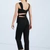 Weissman Cropped Cutout Jumpsuit -Dance Costume Store MJ11547 black 160474 98894.1678891000