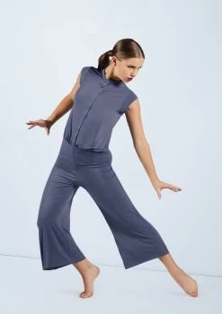 Weissman Snap Front Jumpsuit -Dance Costume Store MJ11818 slateblue 1547 95626.1698840483