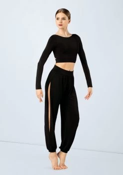 Weissman Knotted Back Crop Top