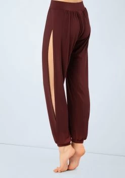 Weissman Spliced Jogger Pants -Dance Costume Store MJ12237 raisin 4654 26495.1678891023