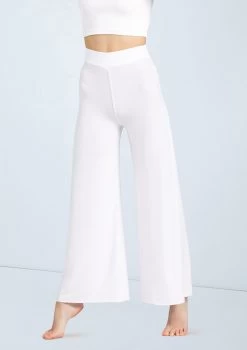 Weissman Wide Leg Matte Jersey Pants 14 Weissman Wide Leg Matte Jersey Pants -Dance Costume Store MJ12612 white 655 76567.1678891065