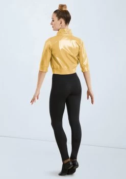 Weissman Cropped Metallic Jacket 16 Weissman Cropped Metallic Jacket -Dance Costume Store ML9703 gold 3821 45416.1678891105