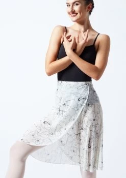 Move Dance Floral Long Wrap Dance Skirt - Ivory -Dance Costume Store MOR0407 CRM FRONT 1T 06607.1689636867