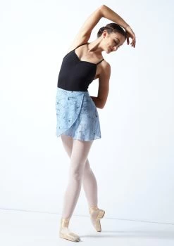 Move Dance Floral Wrap Dance Skirt - Blue