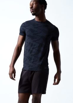 Move Dance Men's Rhythm Dance T Shirt -Dance Costume Store MOS0624 NVY FRONT 1T 96720.1696980990