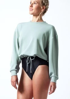 Move Dance Cecelia Jersey Dance Sweatshirt -Dance Costume Store MOZ0622 TEAL FRONT 1T 74861.1696981188