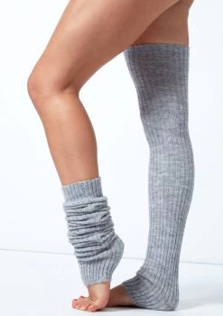Move Dance Ivy Knit Leg Warmers -Dance Costume Store MOZ0715 GRY SIDE 1T 64637.1694686119